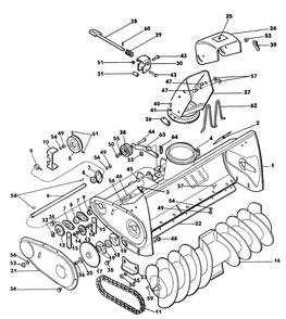 Collector Housing 1 Diagram and Parts List for 62542C (K00000001-K99999999)(1991) Lawn Boy Lawn Tractor